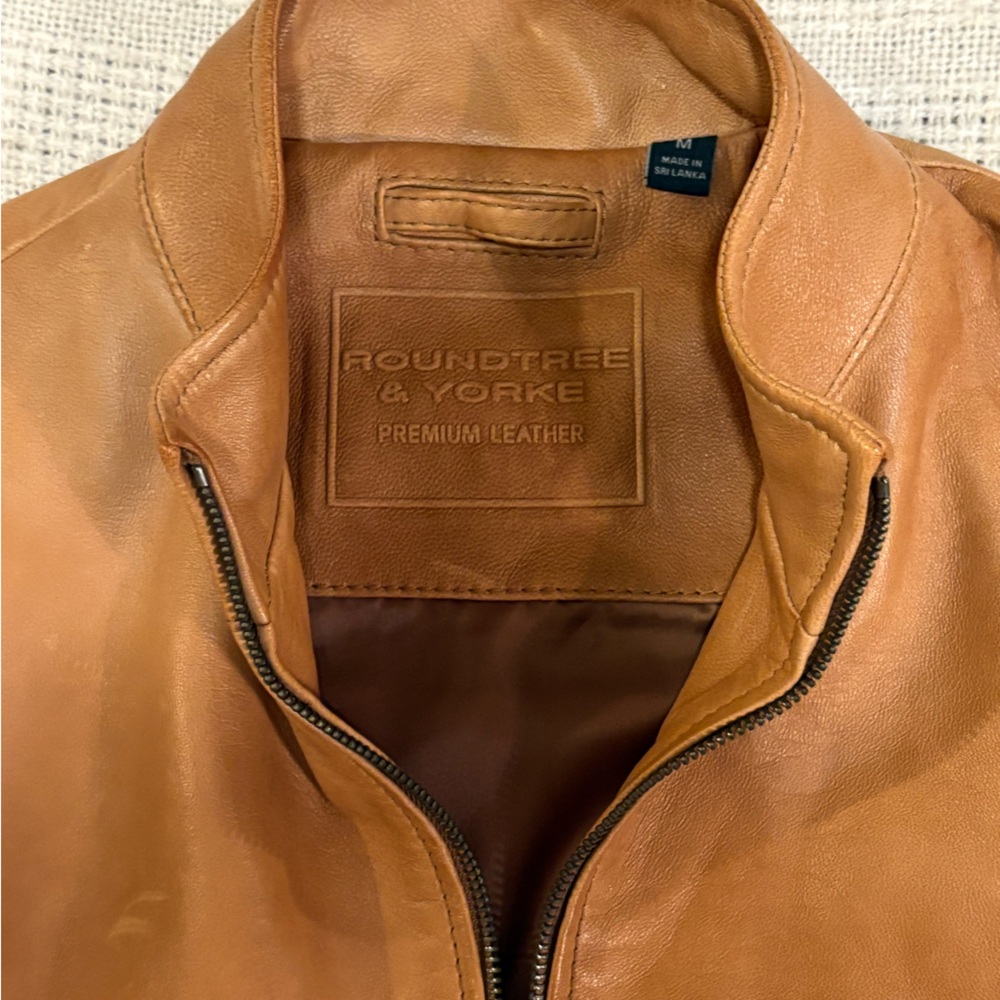 Camel color lamb skin leather jacket